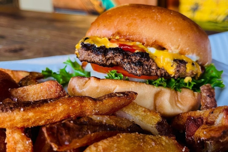 classic burger and fries